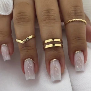  24pcs Flower Design Press On Nails Set cashymart