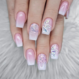  24pcs Flower Design Press On Nails Set cashymart