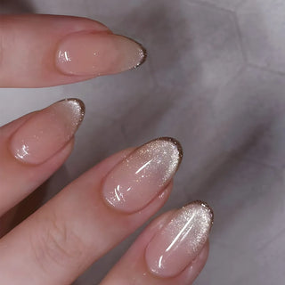  24pcs French Almond Press On Nails cashymart