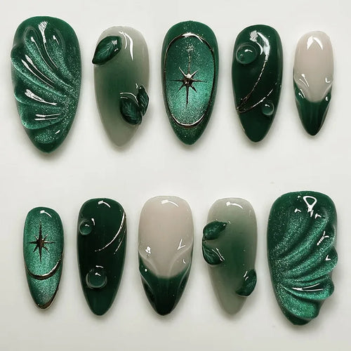  24pcs French Almond Press On Nails cashymart