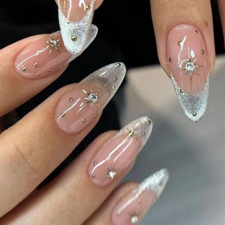  24pcs French Almond Press On Nails cashymart
