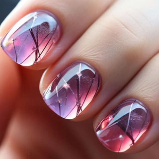  24pcs French Blue Pearl False Nails Set cashymart