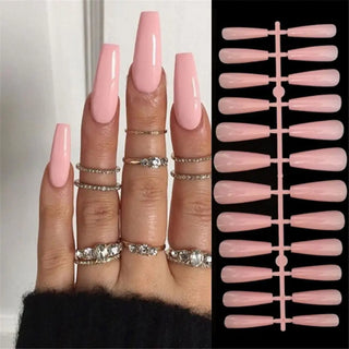  24pcs French Blue Pearl False Nails Set cashymart