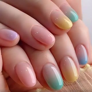  24pcs Short Square Press On Fake Nails cashymart