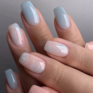  24pcs Short Square Press On Fake Nails cashymart