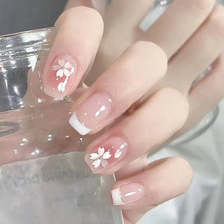  24pcs Spring Summer Flower Butterfly Press On Nails cashymart