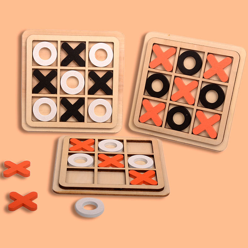  Wooden Tic tac toe Board Game cashymart