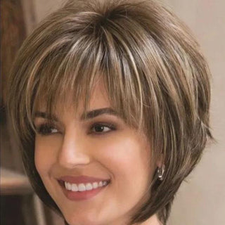  Natural Blonde Brown Short Wig cashymart