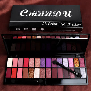  28 Colors Eyeshadow Palette Waterproof Matte Shimmer cashymart