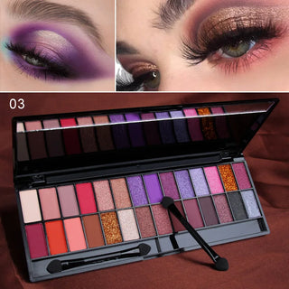  28 Colors Eyeshadow Palette Waterproof Matte Shimmer cashymart