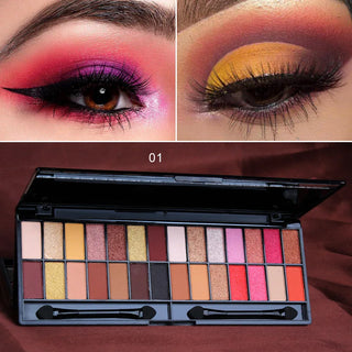  28 Colors Eyeshadow Palette Waterproof Matte Shimmer cashymart
