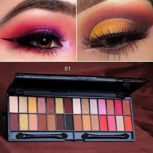  28 Colors Eyeshadow Palette Waterproof Matte Shimmer cashymart
