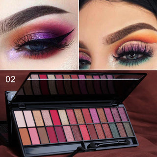  28 Colors Eyeshadow Palette Waterproof Matte Shimmer cashymart