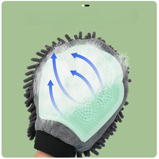  Dual-Sided Pet Bathing Brush and Grooming Glove cashymart