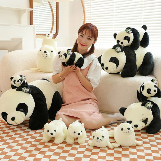  Adorable Plush Panda, Polar Bear, and Sea Lion Stuffed Animals cashymart