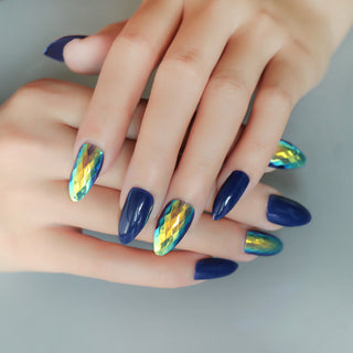  24 pieces of trendy wearable fake nail pieces cashymart