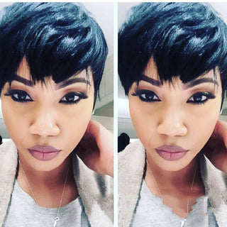  Short Black Pixie Cut Wig cashymart