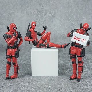  Vibrant Deadpool Figurine Trio cashymart