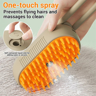  Luxury Cat Grooming Steam Brush 3-in-1 Spa Experience cashymart