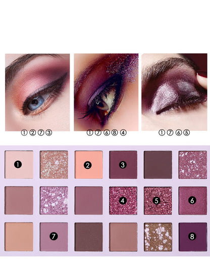  Aromas 18-Color Desert Rose Eyeshadow Palette cashymart