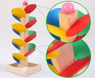  Educational Wooden Leaf Tower Ball Construction Set cashymart