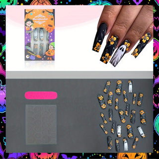  Black Square Press-On Nails cashymart