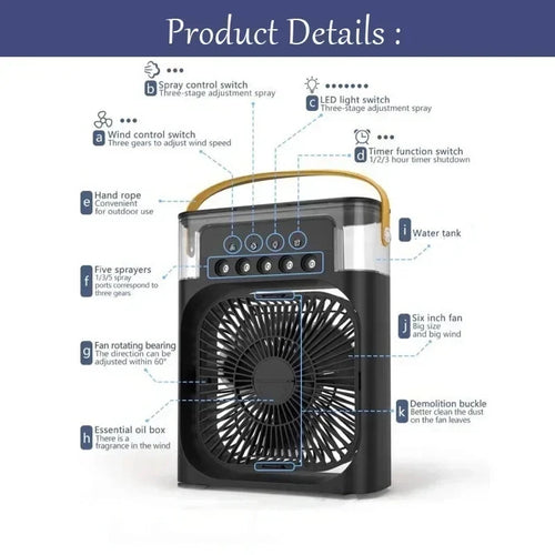  3 In 1 Portable Air Cooler with Humidifier cashymart