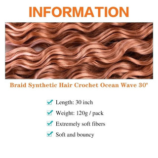  30 Inch Ombre Synthetic Deep Wave Hair cashymart