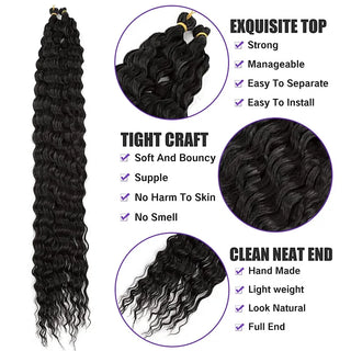  30 Inch Ombre Synthetic Deep Wave Hair cashymart