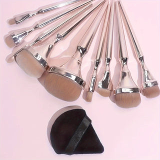  9-Piece Oval Makeup Brush Set cashymart