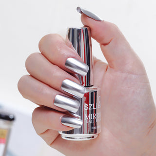  Mirror silver nail polish metal color stainless steel cashymart