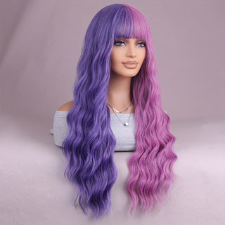  Anime Glam: Stunning Black to Grey Ombre Wavy Wig cashymart