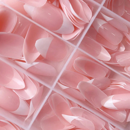  360 Pcs Glossy Pink French Nail Tips cashymart