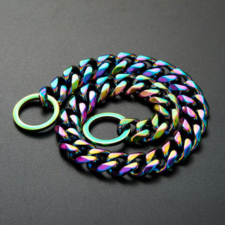  Stylish Titanium Steel Dog Chain with Color Plating cashymart