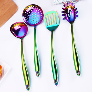  Colorful Stainless Steel Kitchen Utensils Set cashymart