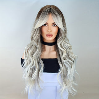  Ombre Brown Blonde Wavy Wig cashymart