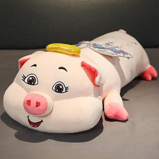  Adorable Pink Angel Pig Plush Pillow cashymart