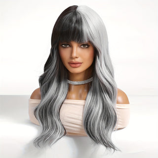  Chic Noir & Ivory Curly Wig cashymart