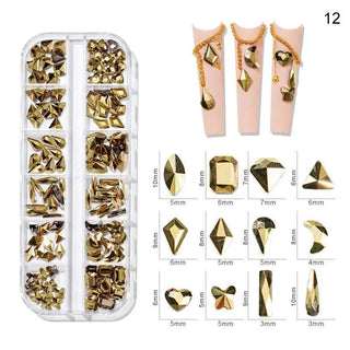  Multi-Color 3D Nail Art Rhinestones cashymart