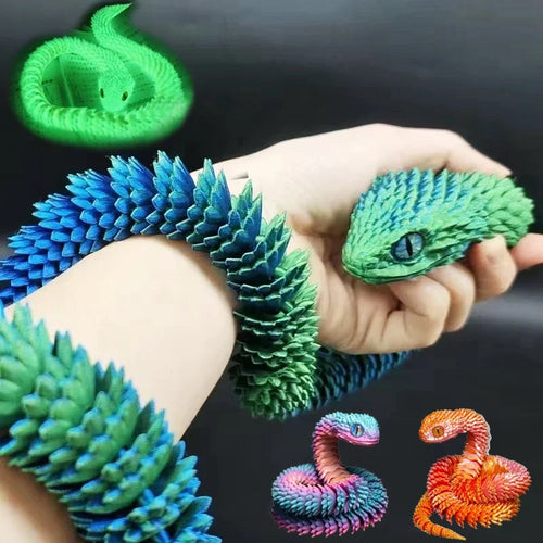  3D Printed Movable Joint Snake Fidget Toy cashymart