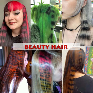  3Pcs Set Colorful Clip-in Hair Extensions cashymart