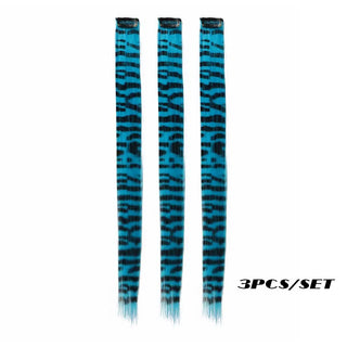  3Pcs Set Colorful Clip-in Hair Extensions cashymart