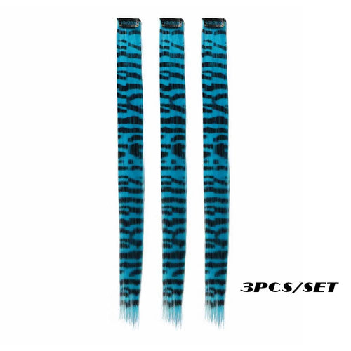  3Pcs Set Colorful Clip-in Hair Extensions cashymart