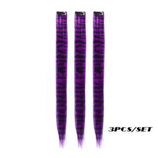  3Pcs Set Colorful Clip-in Hair Extensions cashymart