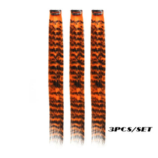  3Pcs Set Colorful Clip-in Hair Extensions cashymart