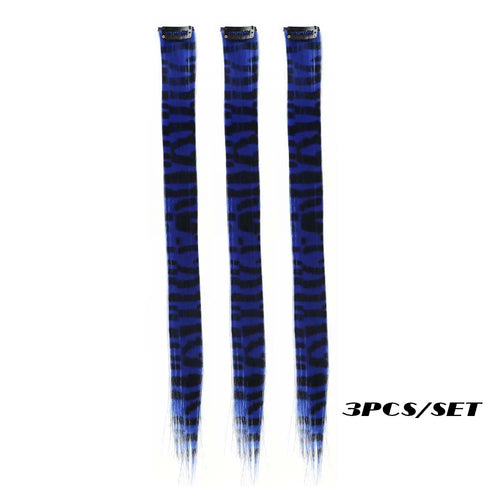  3Pcs Set Colorful Clip-in Hair Extensions cashymart