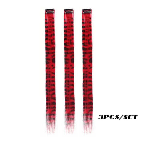  3Pcs Set Colorful Clip-in Hair Extensions cashymart