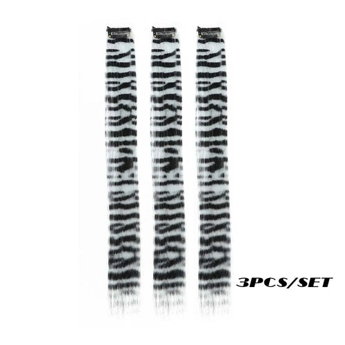  3Pcs Set Colorful Clip-in Hair Extensions cashymart