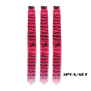  3Pcs Set Colorful Clip-in Hair Extensions cashymart