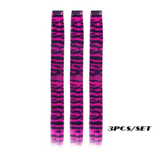  3Pcs Set Colorful Clip-in Hair Extensions cashymart